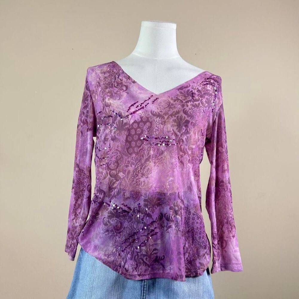 Mds Mesh Sequin Whimsigoth Fairy Euro Style Top